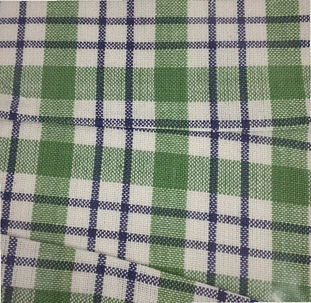 2 Crate and Barrel Land of Nod green, blue & white plaid twin bedskirts
