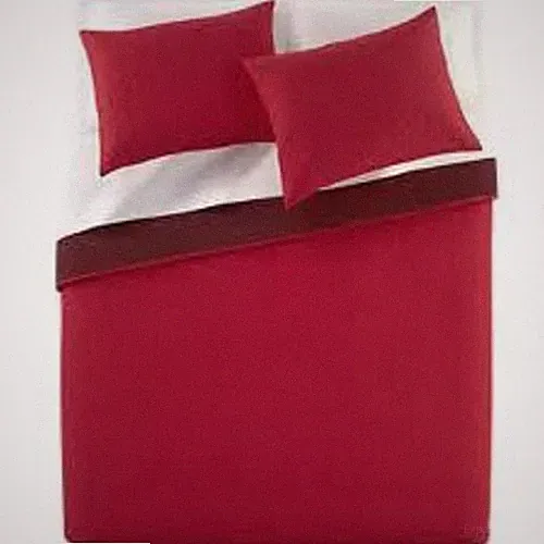 Crate & and Barrel LOREN RED F/Q Coverlet/Quilt- 2 King Shams- NWOT- Dye-READ