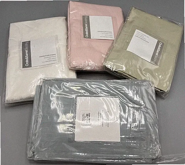 Crate and Barrel Standard 200 Thread Count Pillowcase Choose your Color