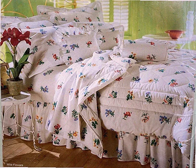 Crate And Barrel WILD FLOWERS Full/Queen Comforter Cover Vintage 80’s