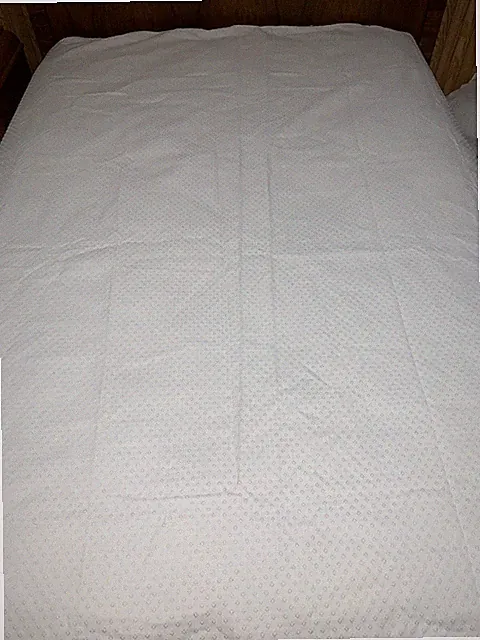 CRATE & BARREL DOTTIE MATELASSE ECRU FULL/QUEEN DUVET NWOT CB2