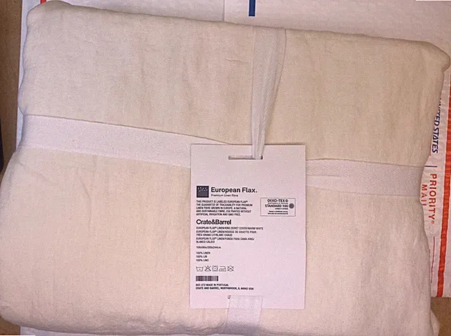 Crate&Barrel KING Duvet Cover 602372 - NEW