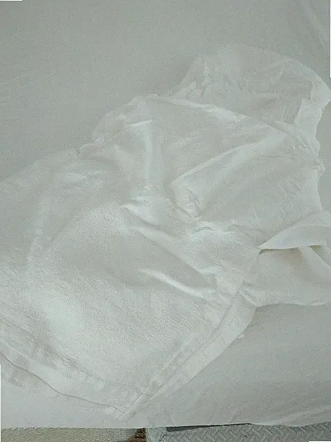 Crate & Barrel King White Bed skirt