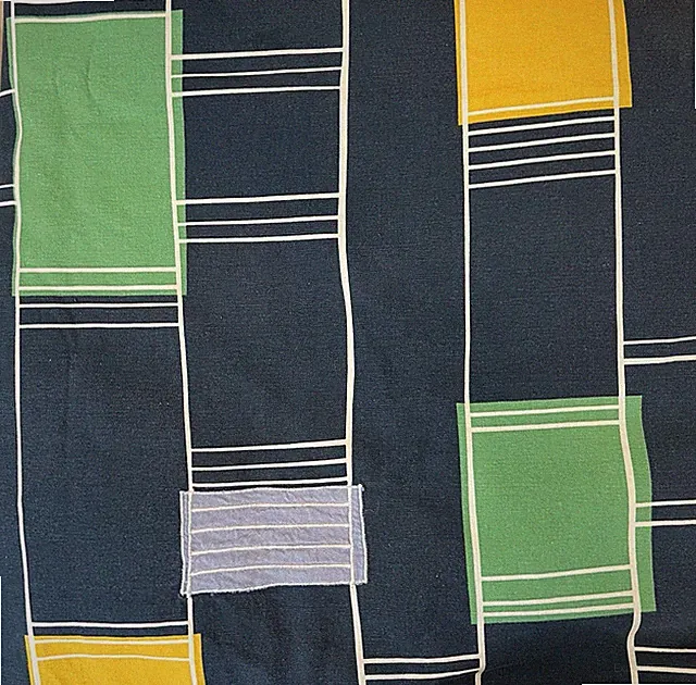 Crate & Kids Crate & Barrel Size Full/Queen Blue Color Block Duvet Cover